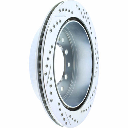 StopTech 10-19 Lexus GX / Toyota 4Runner Select Sport Slotted & Drilled Rear Right Rotor 227.44175R