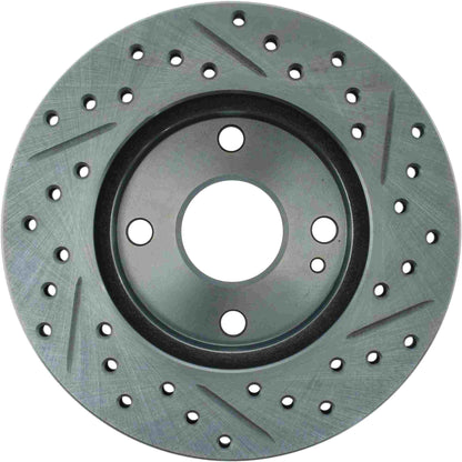 StopTech Select Sport Drilled And Slotted Brake Rotor; Front Right