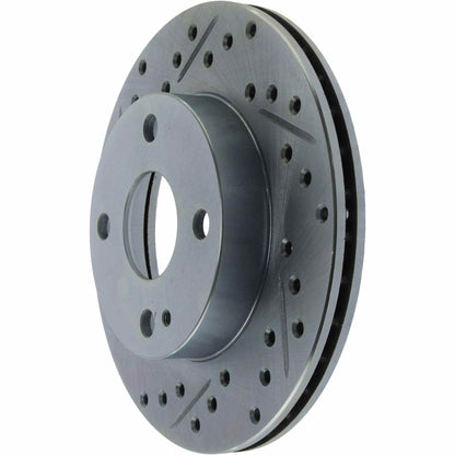 StopTech Select Sport Drilled And Slotted Brake Rotor; Front Right