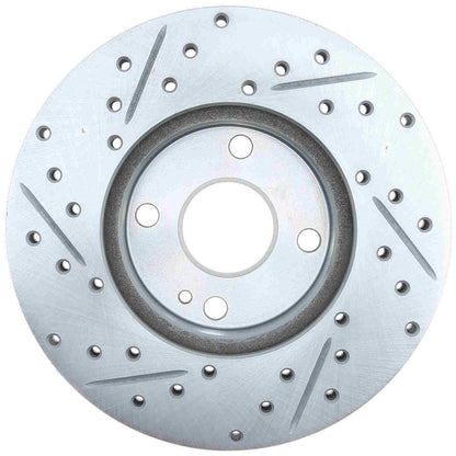 StopTech Select Sport Drilled And Slotted Brake Rotor; Front Left