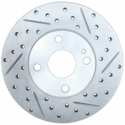 StopTech Select Sport Drilled And Slotted Brake Rotor; Front Left