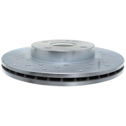 StopTech Select Sport Drilled And Slotted Brake Rotor; Front Right