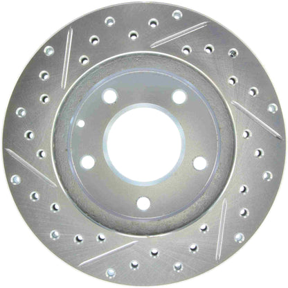StopTech Select Sport Drilled And Slotted Brake Rotor; Front Left