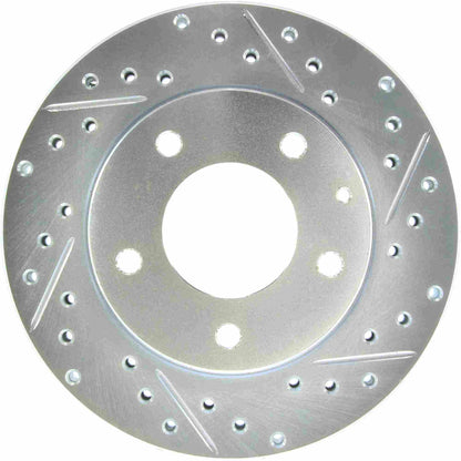 StopTech Select Sport Drilled And Slotted Brake Rotor; Front Left