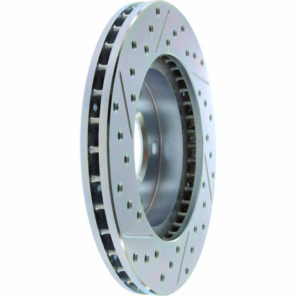 StopTech Select Sport Drilled And Slotted Brake Rotor; Front Left