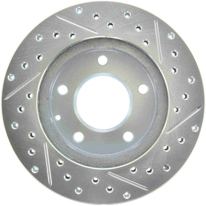 StopTech Select Sport Drilled And Slotted Brake Rotor; Front Right