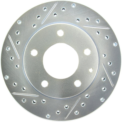 StopTech Select Sport Drilled And Slotted Brake Rotor; Front Right