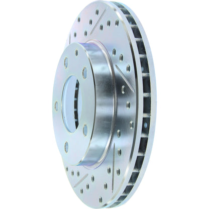 StopTech Select Sport Drilled And Slotted Brake Rotor; Front Right