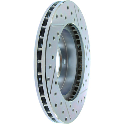 StopTech Select Sport Drilled And Slotted Brake Rotor; Front Right