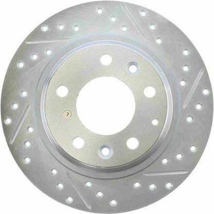 StopTech Select Sport 06-15 Mazda Miata MX-5 Slotted & Drilled Vented Left Rear Brake Rotor 227.45064L