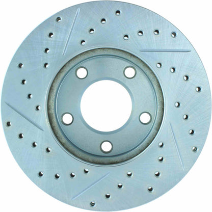 StopTech Select Sport Drilled And Slotted Brake Rotor; Front Left