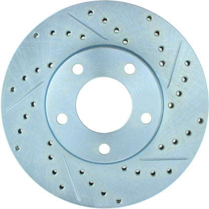 StopTech Select Sport Drilled And Slotted Brake Rotor; Front Left