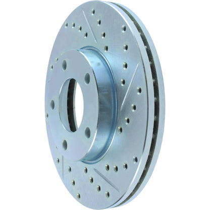 StopTech Select Sport Drilled And Slotted Brake Rotor; Front Left