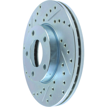 StopTech Select Sport Drilled And Slotted Brake Rotor; Front Right