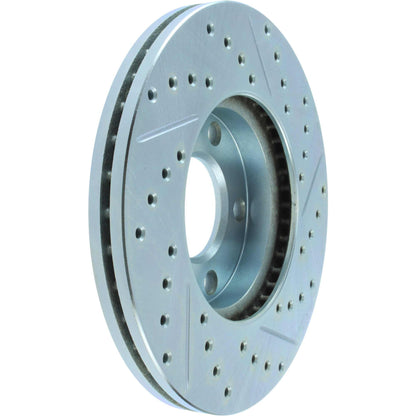 StopTech Select Sport Drilled And Slotted Brake Rotor; Front Right