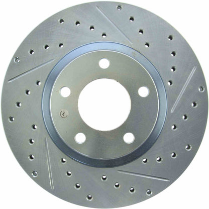 StopTech Select Sport Drilled And Slotted Brake Rotor; Front Left
