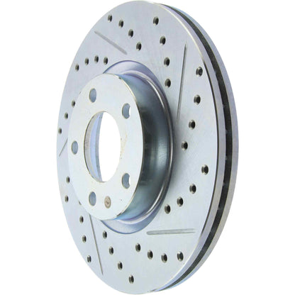 StopTech Select Sport Drilled And Slotted Brake Rotor; Front Left