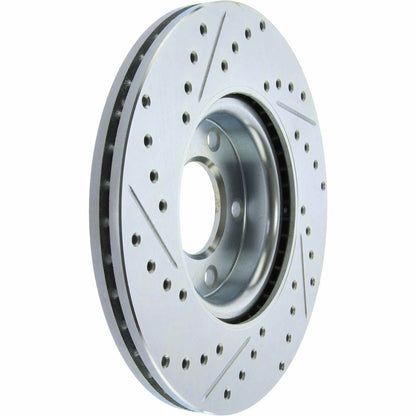 StopTech Select Sport Drilled And Slotted Brake Rotor; Front Left