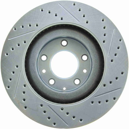 StopTech Select Sport Drilled And Slotted Brake Rotor; Front Right