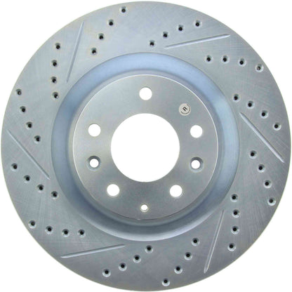 StopTech Select Sport Drilled And Slotted Brake Rotor; Front Right