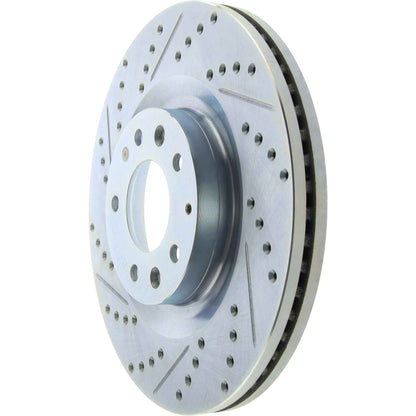 StopTech Select Sport Drilled And Slotted Brake Rotor; Front Right