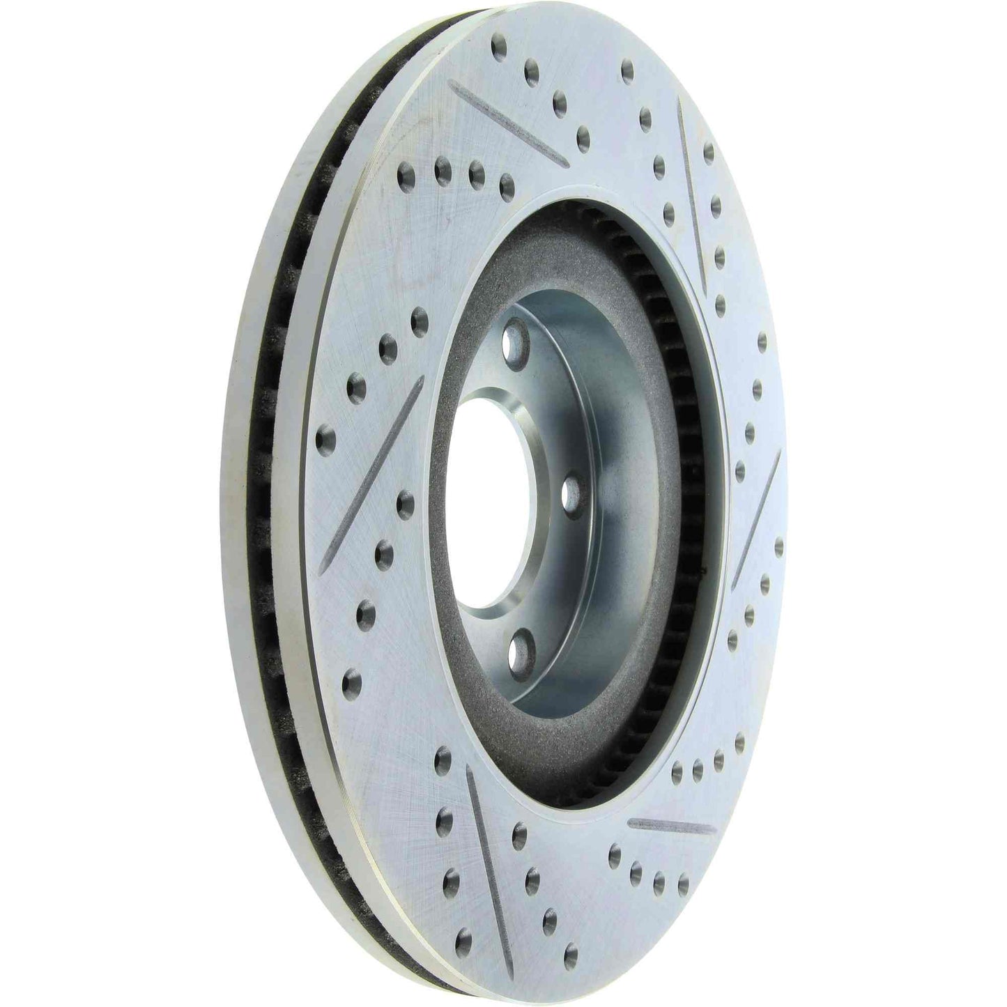 StopTech Select Sport Drilled And Slotted Brake Rotor; Front Right