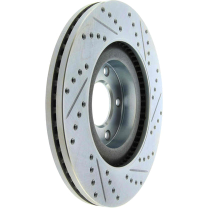 StopTech Select Sport Drilled And Slotted Brake Rotor; Front Right