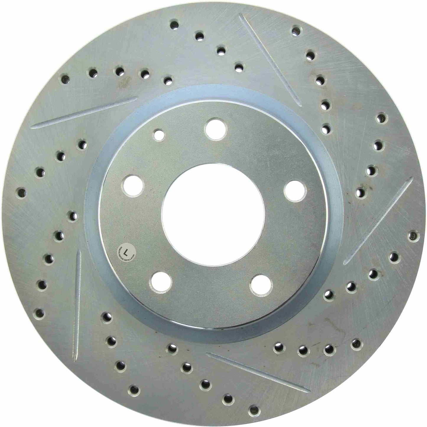 StopTech Select Sport Drilled And Slotted Brake Rotor; Front Left