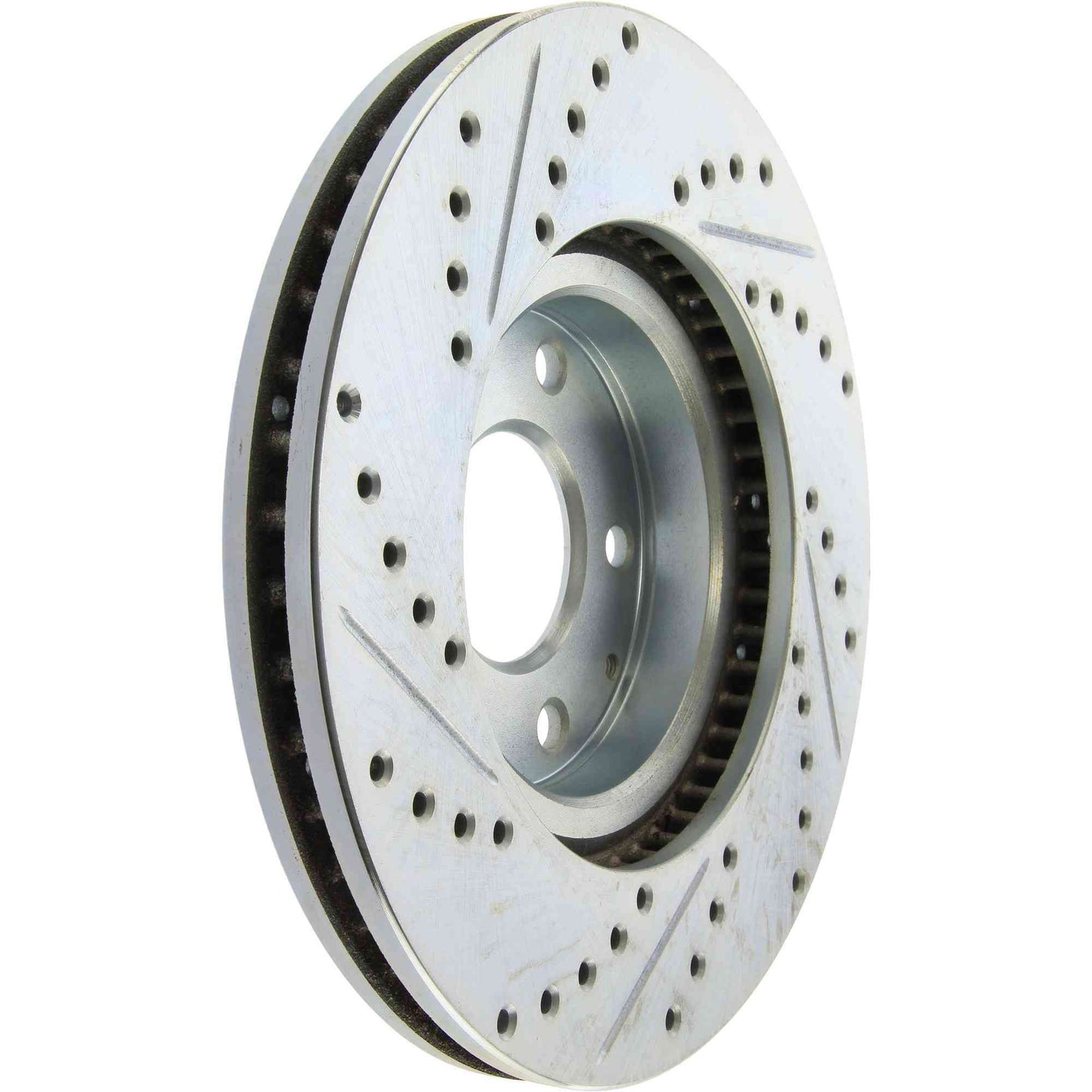 StopTech Select Sport Drilled And Slotted Brake Rotor; Front Left