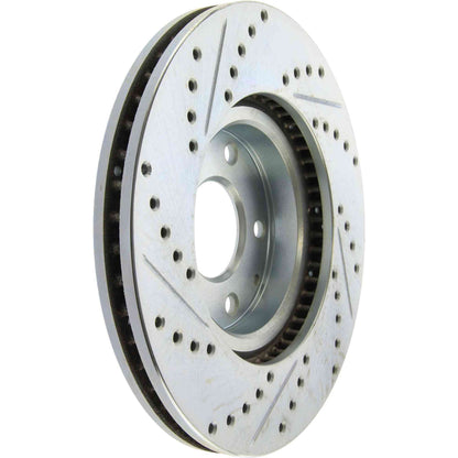 StopTech Select Sport Drilled And Slotted Brake Rotor; Front Left