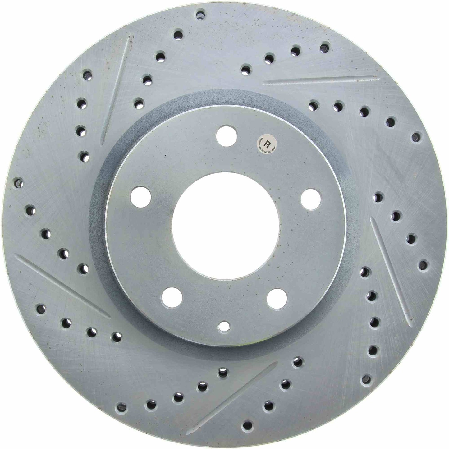 StopTech Select Sport Drilled And Slotted Brake Rotor; Front Right