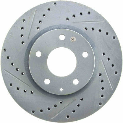 StopTech Select Sport Drilled And Slotted Brake Rotor; Front Right