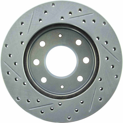 StopTech Select Sport Drilled And Slotted Brake Rotor; Front Left