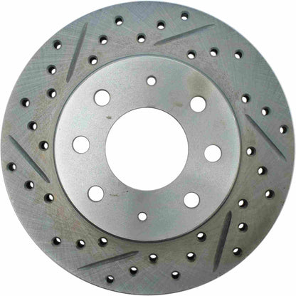 StopTech Select Sport Drilled And Slotted Brake Rotor; Front Right