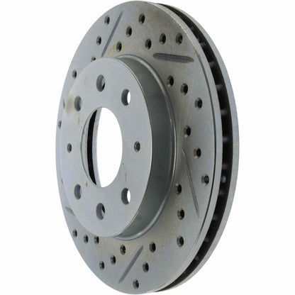 StopTech Select Sport Drilled And Slotted Brake Rotor; Front Right