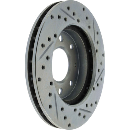 StopTech Select Sport Drilled And Slotted Brake Rotor; Front Right