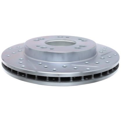 StopTech Select Sport Drilled And Slotted Brake Rotor; Front Left