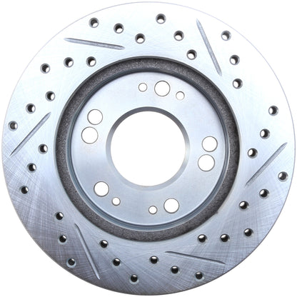 StopTech Select Sport Drilled And Slotted Brake Rotor; Front Right