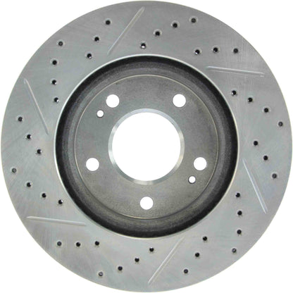 StopTech Select Sport Drilled And Slotted Brake Rotor; Front Left