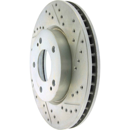 StopTech Select Sport Drilled And Slotted Brake Rotor; Front Left