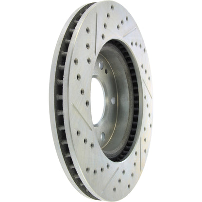 StopTech Select Sport Drilled And Slotted Brake Rotor; Front Left
