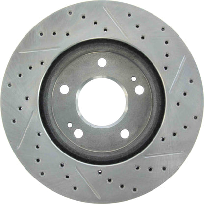 StopTech Select Sport Drilled And Slotted Brake Rotor; Front Right