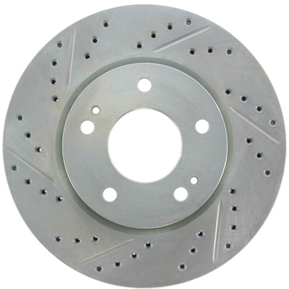 StopTech Select Sport Drilled And Slotted Brake Rotor; Front Right