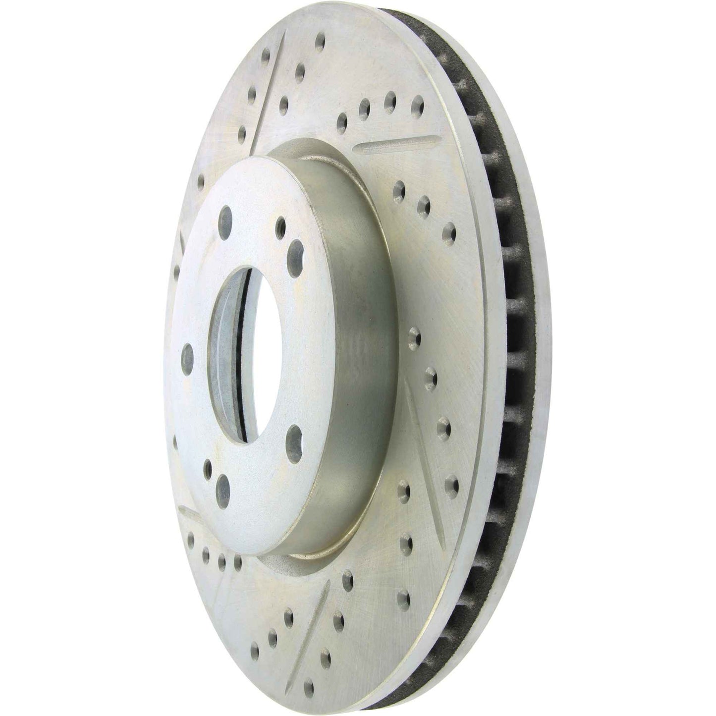 StopTech Select Sport Drilled And Slotted Brake Rotor; Front Right
