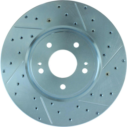 StopTech Select Sport Drilled And Slotted Brake Rotor; Front Left