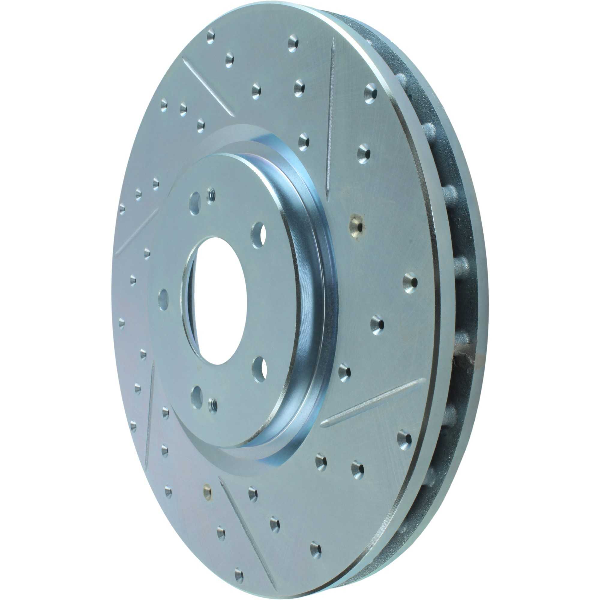 StopTech Select Sport Drilled And Slotted Brake Rotor; Front Left