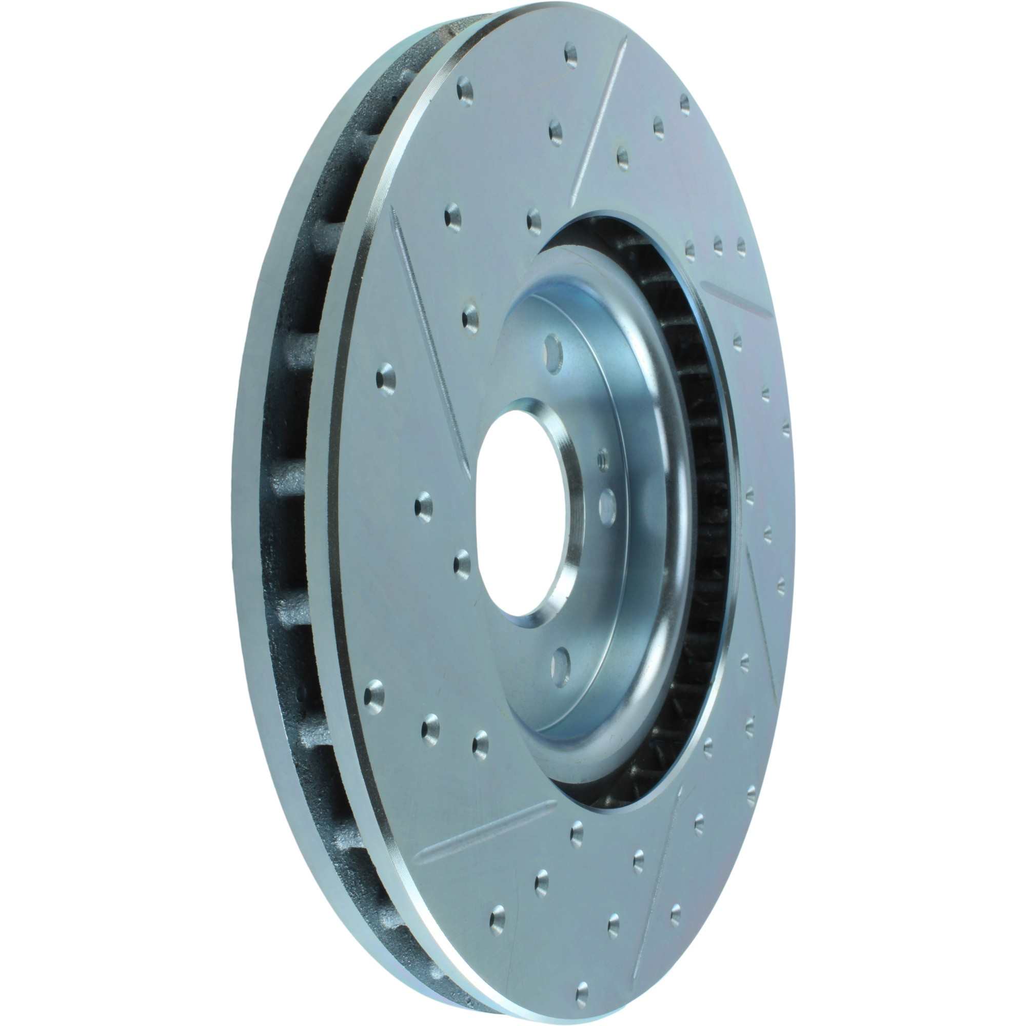 StopTech Select Sport Drilled And Slotted Brake Rotor; Front Left