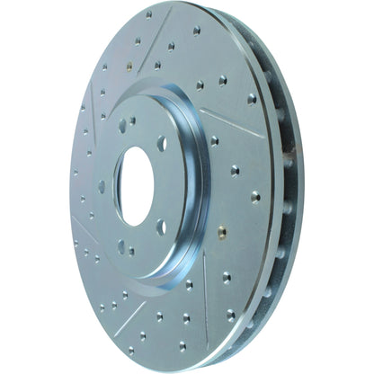 StopTech Select Sport Drilled And Slotted Brake Rotor; Front Right