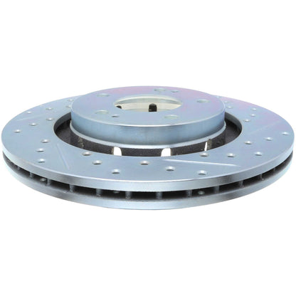StopTech Select Sport Drilled And Slotted Brake Rotor; Front Left