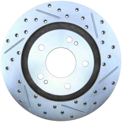 StopTech Select Sport Drilled And Slotted Brake Rotor; Front Left